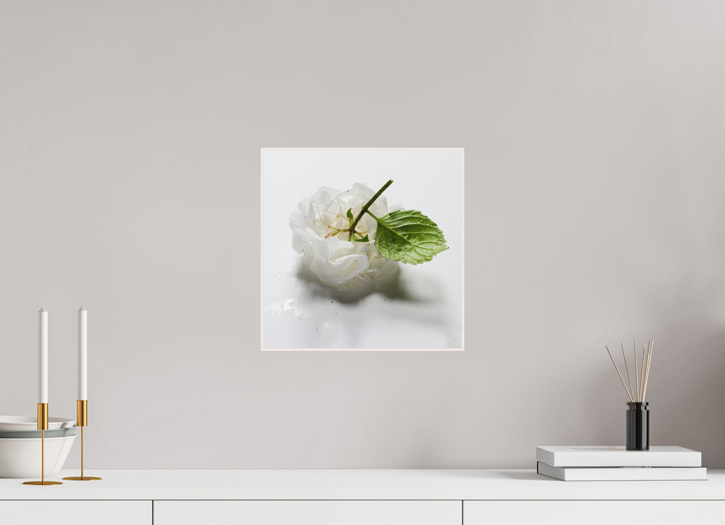 Hortensia - Directdruk op dibond in Artbox