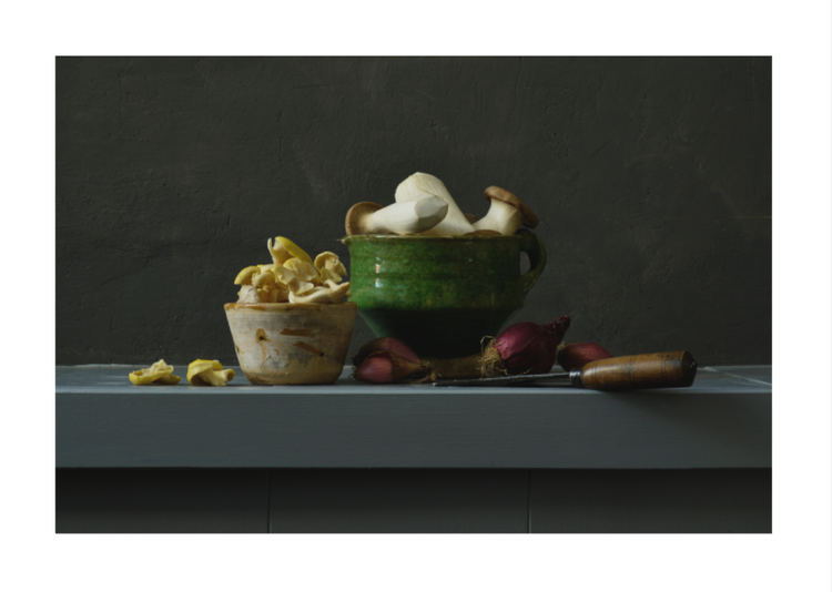 Stilleven met paddestoelen