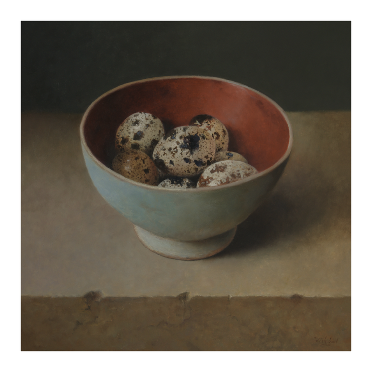 Main image Kwarteleitjes in houten nap (limited edition)