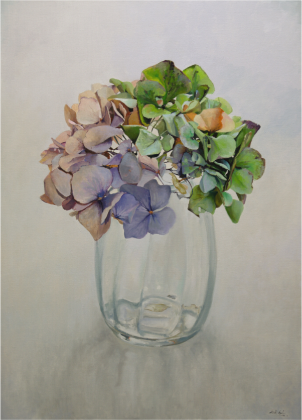 Main image Hortensia in glazen vaasje